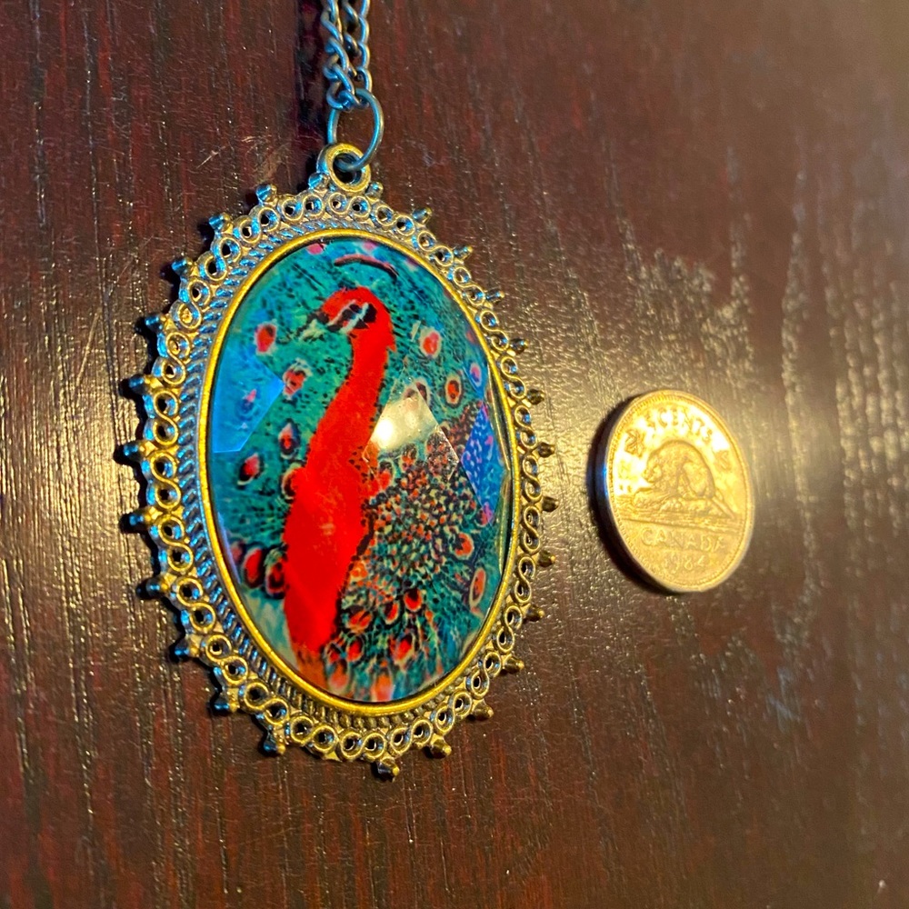 3 for 15. Vintage Style Peacock Necklace